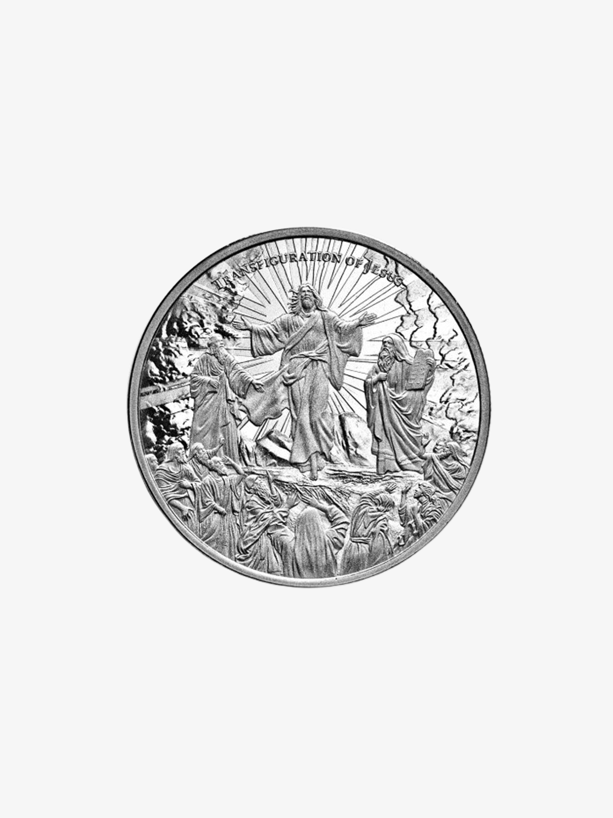 Transfiguration of Jesus Silver Coin – Divine Glory Scene